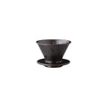 Verseuse pour café filtre en porcelaine spécialisée 2 tasses glaçage métallique