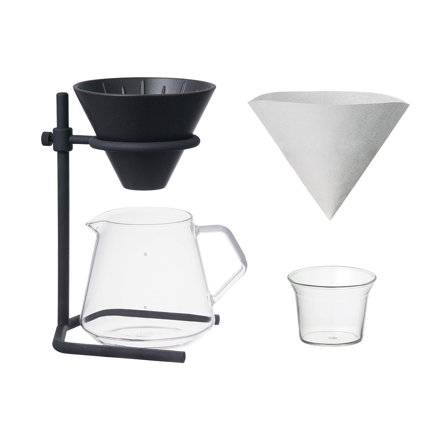 Support de cafetière à cône en fonte pour 4 tasses