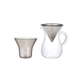 Service de cafetière à verseur 2 tasses avec filtre en acier inoxydable (B)