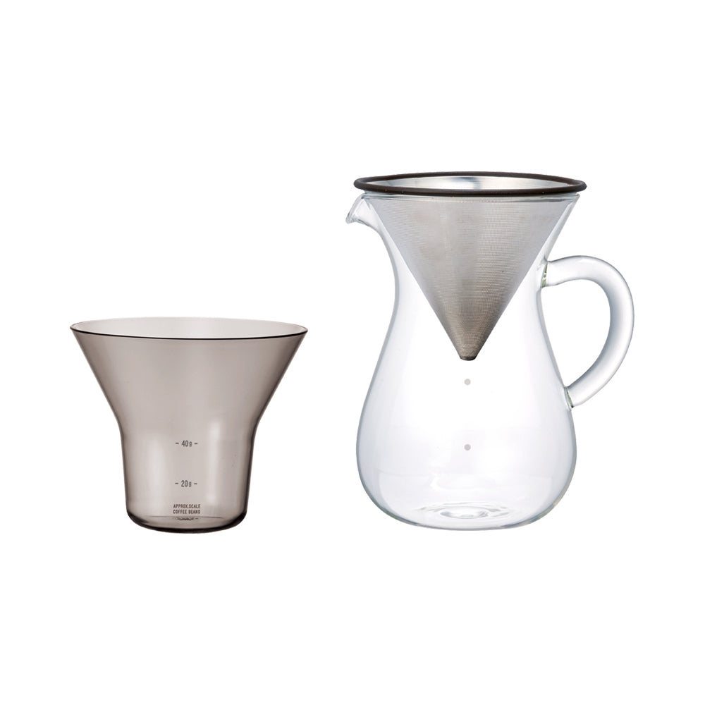 Verseuse à café filtre 4 tasses avec filtre en acier inoxydable