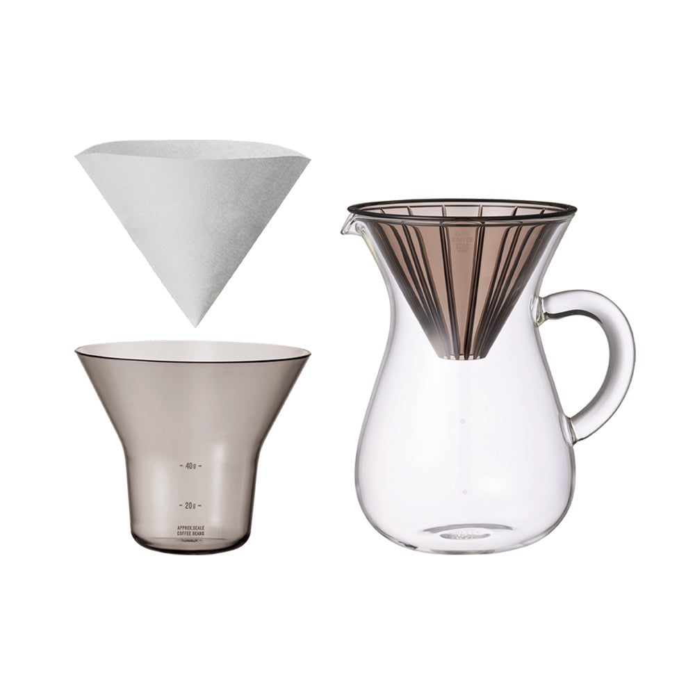 Verseuse de café à verser 4 tasses avec infuseur en plastique