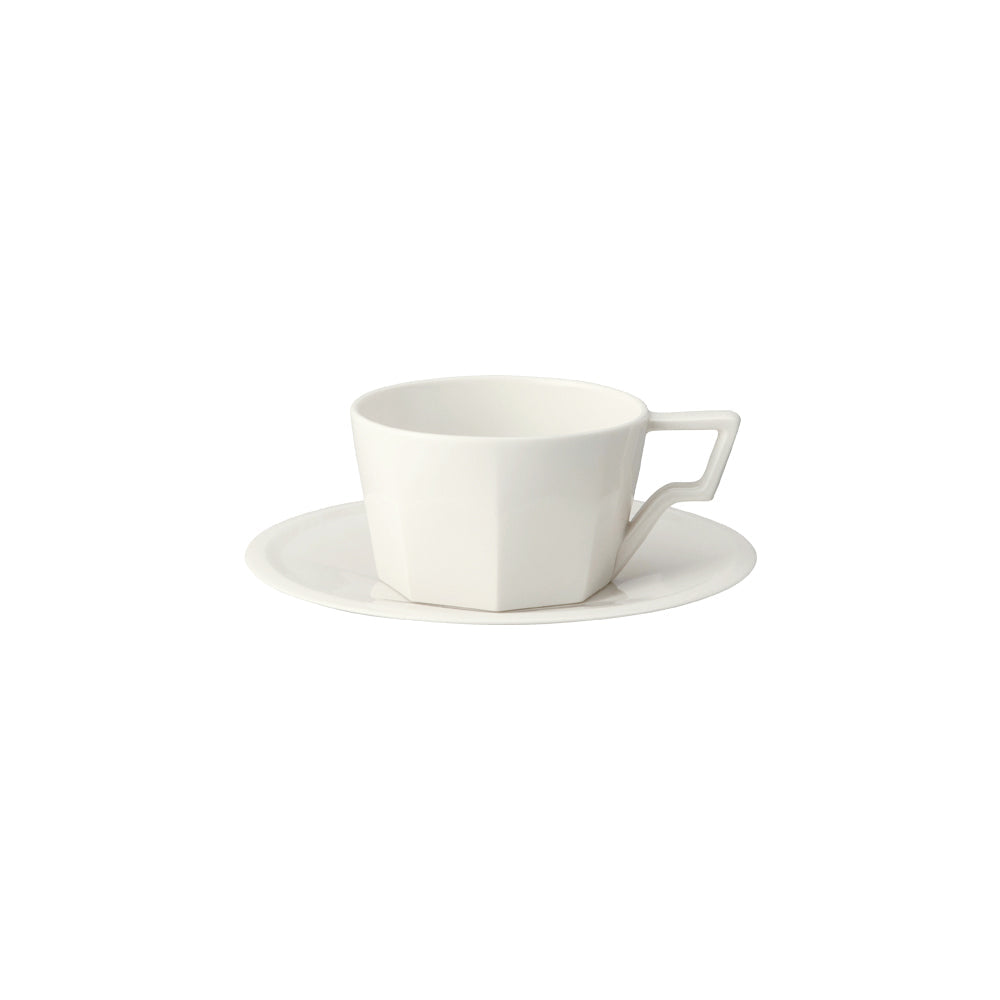 Tasse à café et soucoupe en porcelaine 220 ml