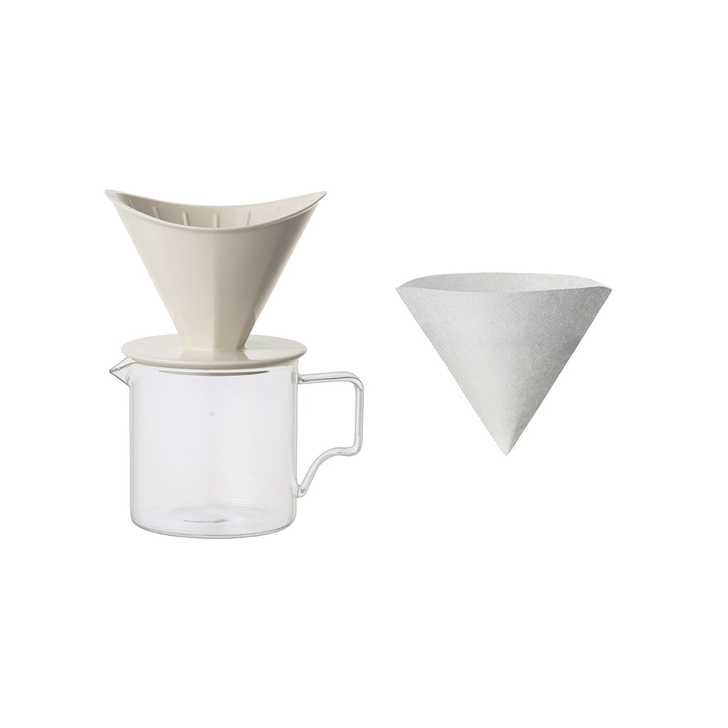 Cafetière à infusion lente et verseuse en verre - 2 tasses
