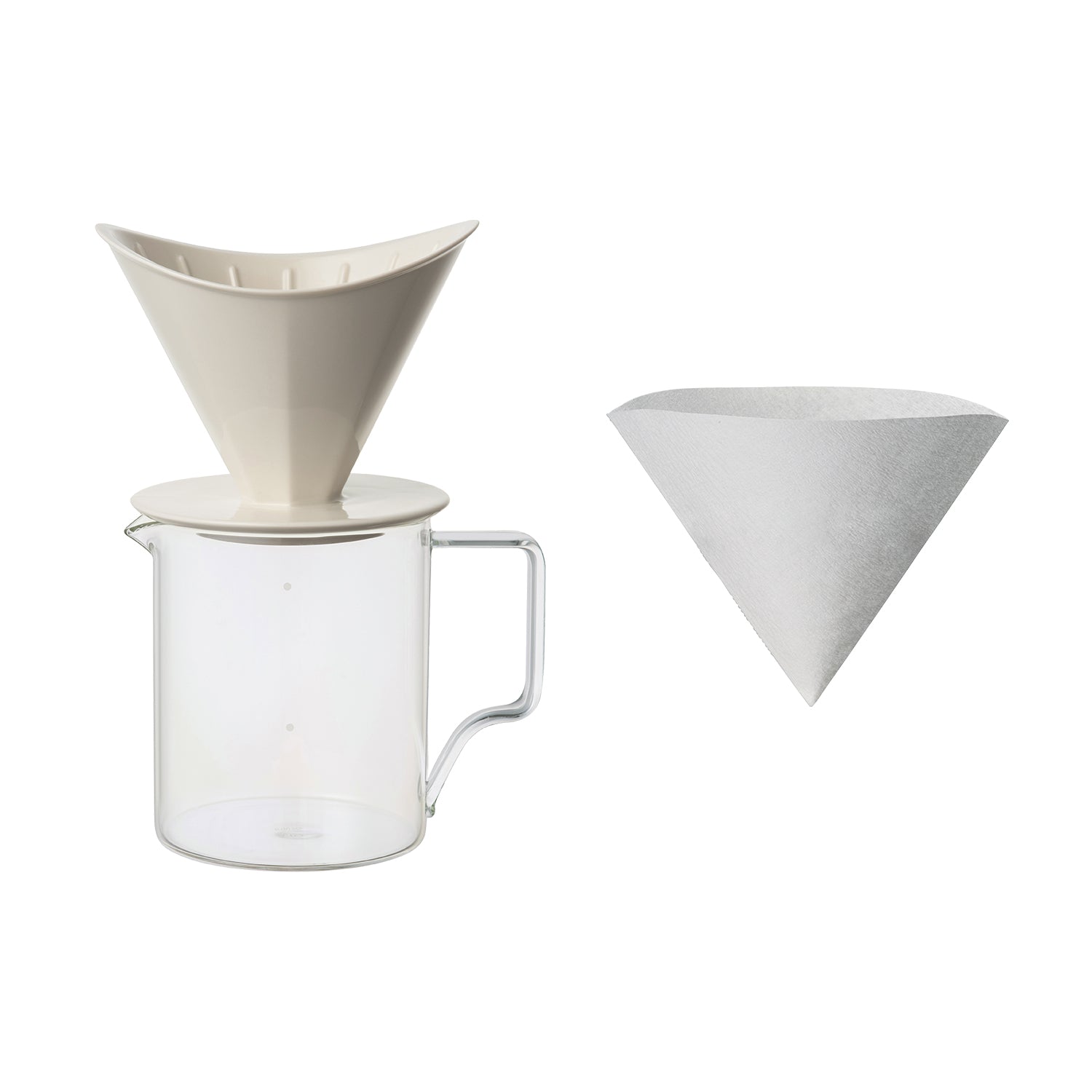 Cafetière à verser et pichet en verre 4 tasses
