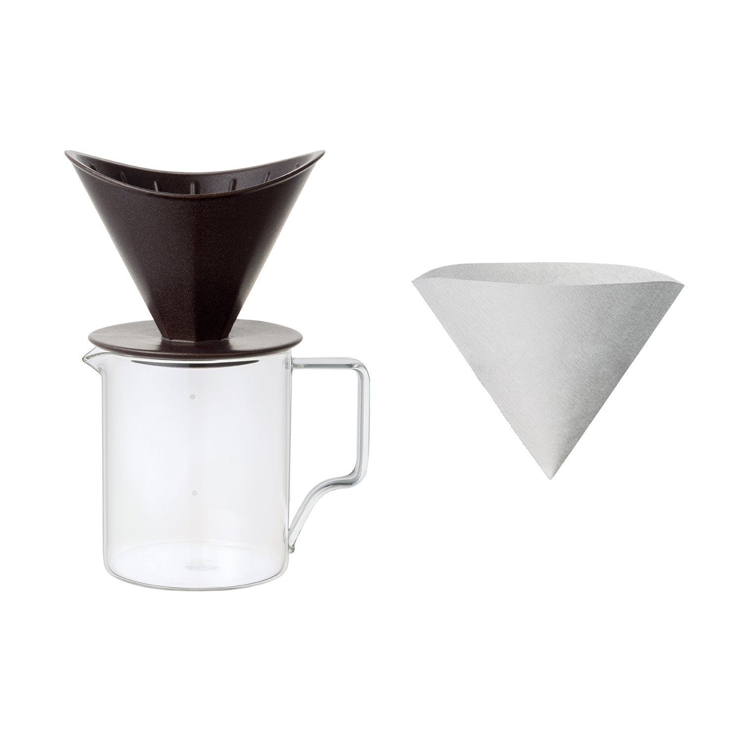 Cafetière à verser et pichet en verre 4 tasses