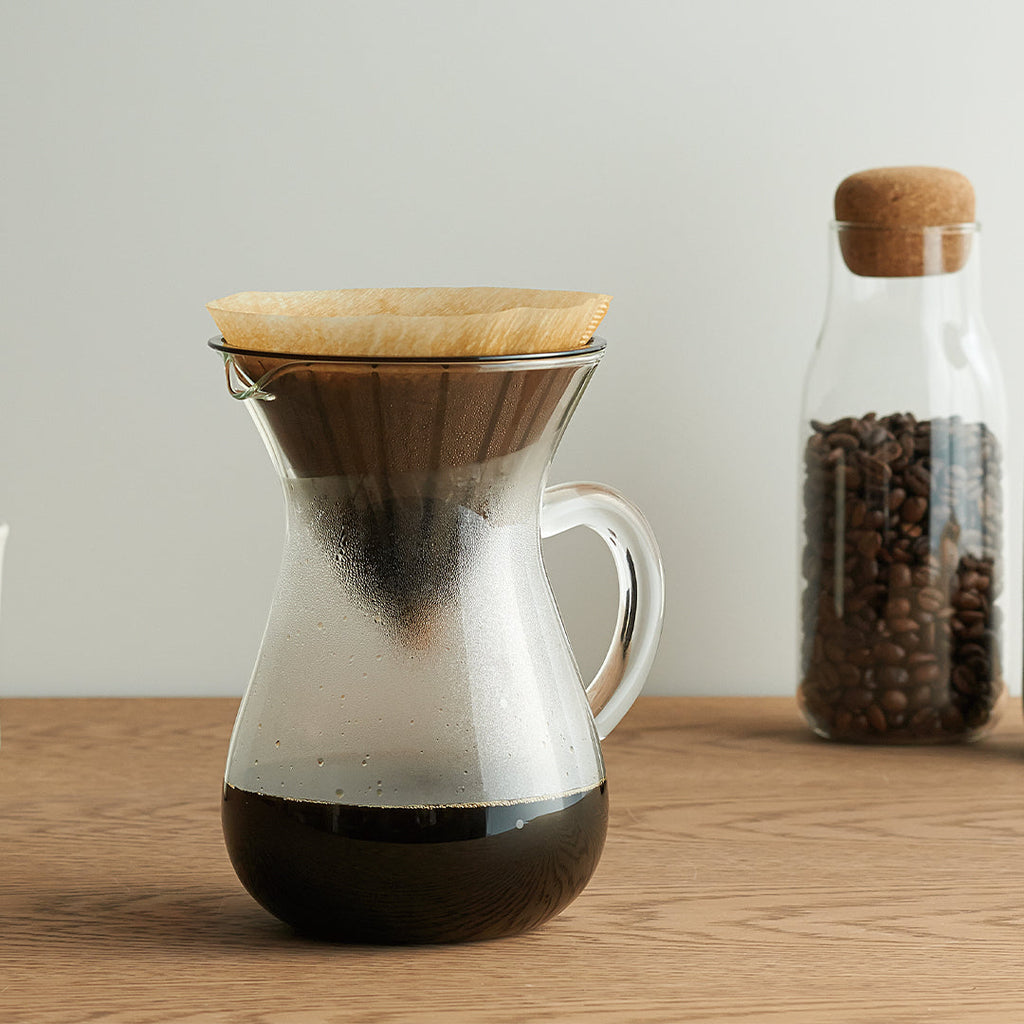 Carafe à café pour versement direct 2 tasses avec filtre en acier inoxydable