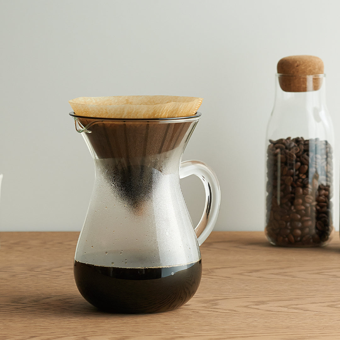 Carafe à café pour versement direct 2 tasses avec filtre en acier inoxydable
