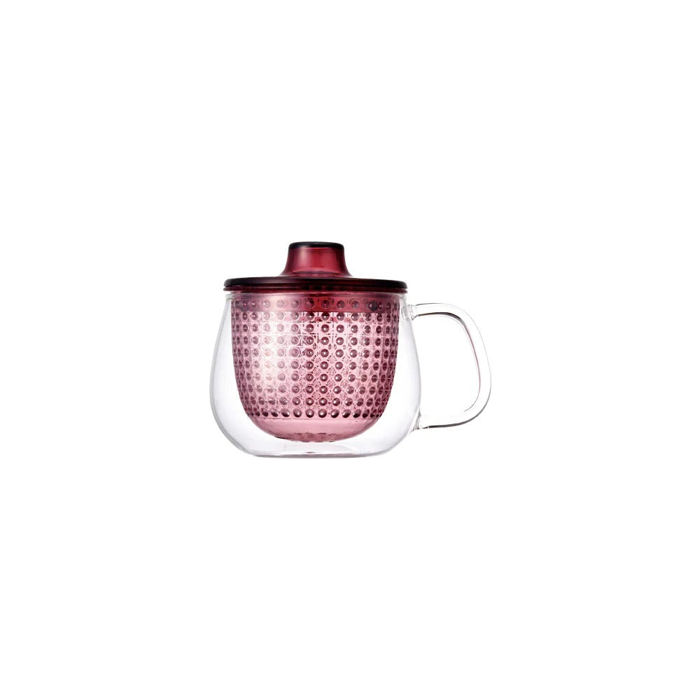 Mug en verre avec couvercle et infuseur 350 ml