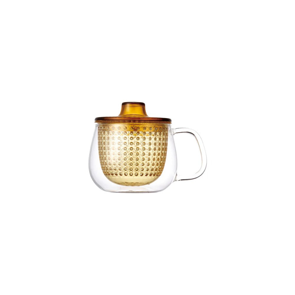 Mug en verre avec couvercle et infuseur 350 ml