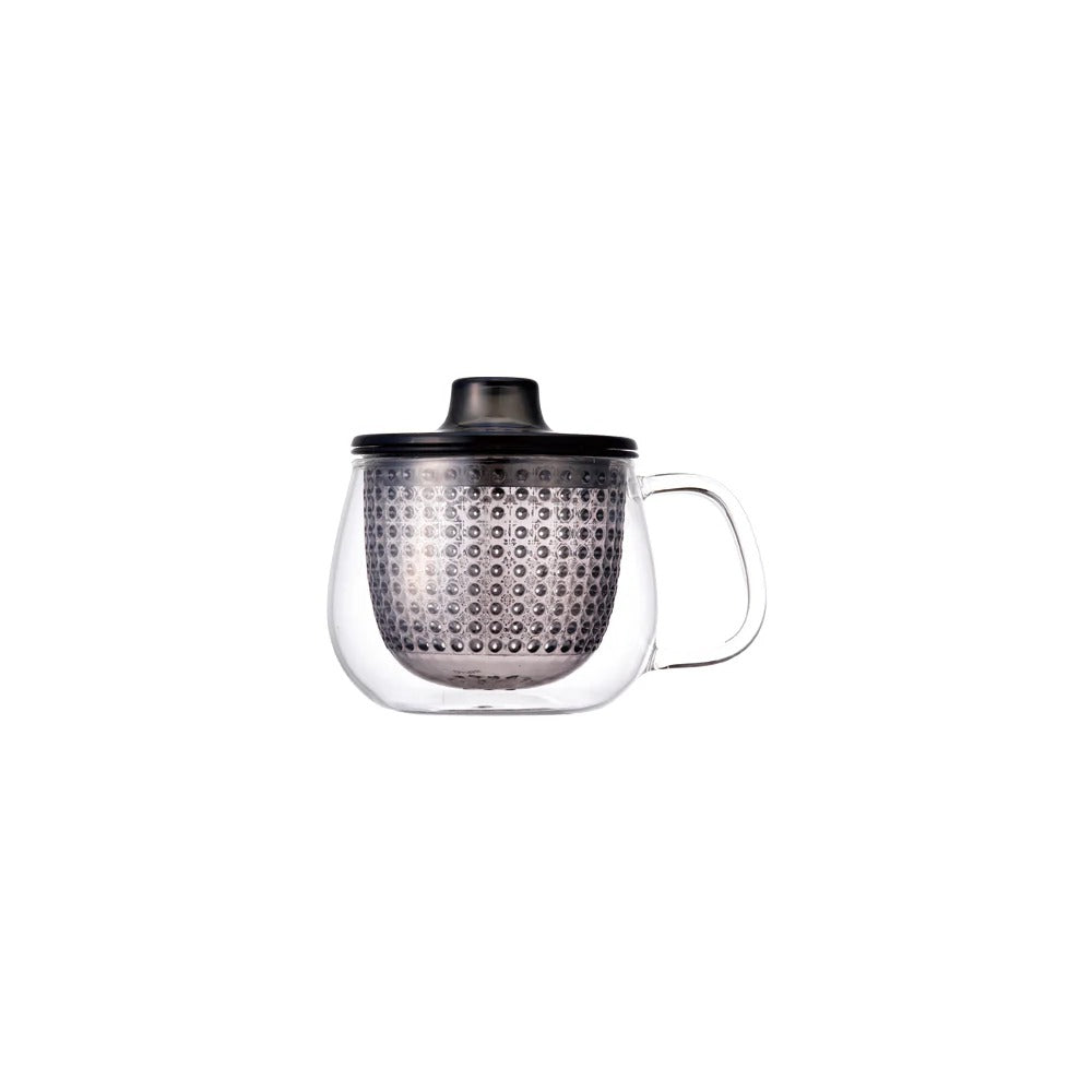 Mug en verre avec couvercle et infuseur 350 ml