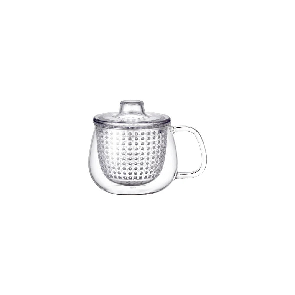 Mug en verre avec couvercle et infuseur 350 ml