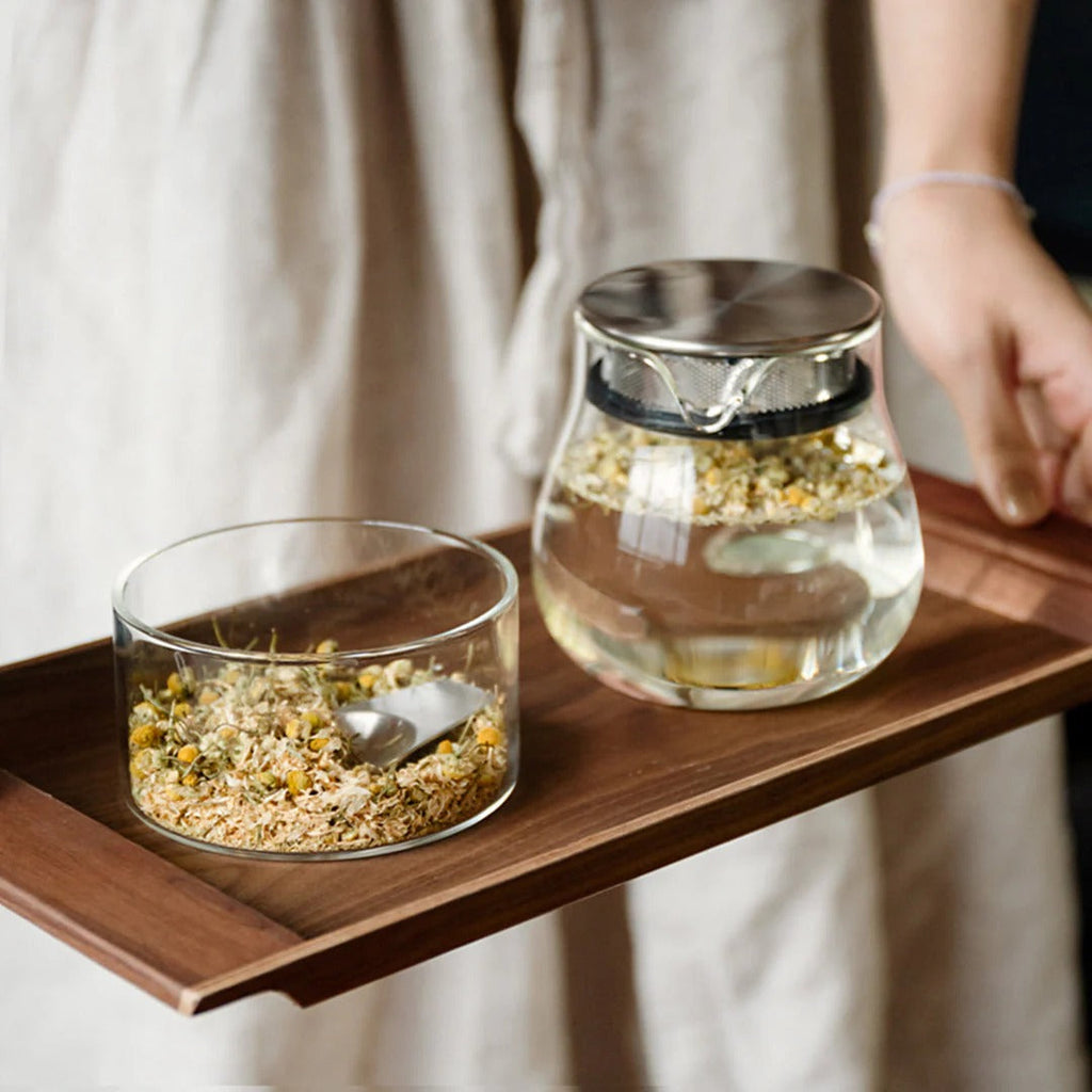 Théière en verre à bouton unique 460ml