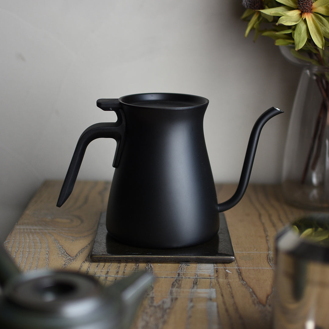 Bouilloire à café à col de cygne 900 ml noire