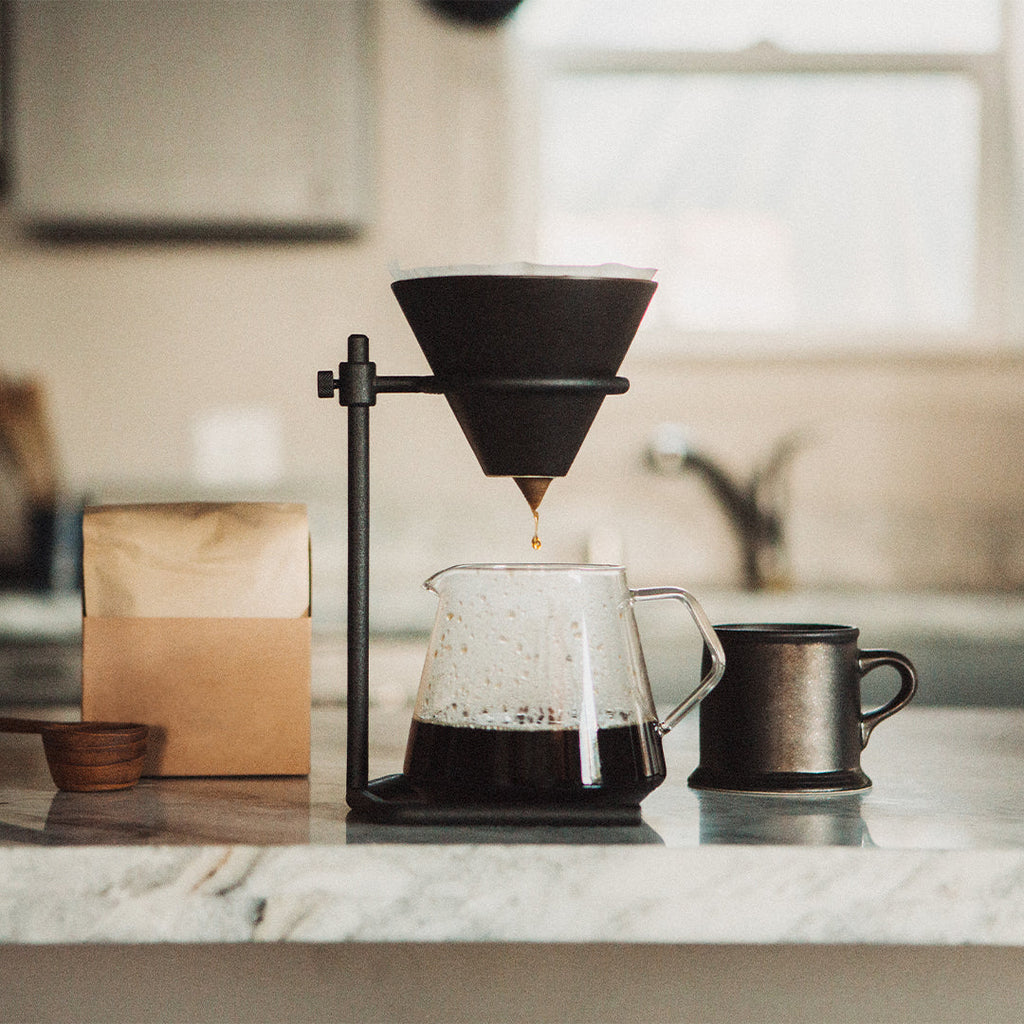Support de cafetière à cône en fonte pour 4 tasses