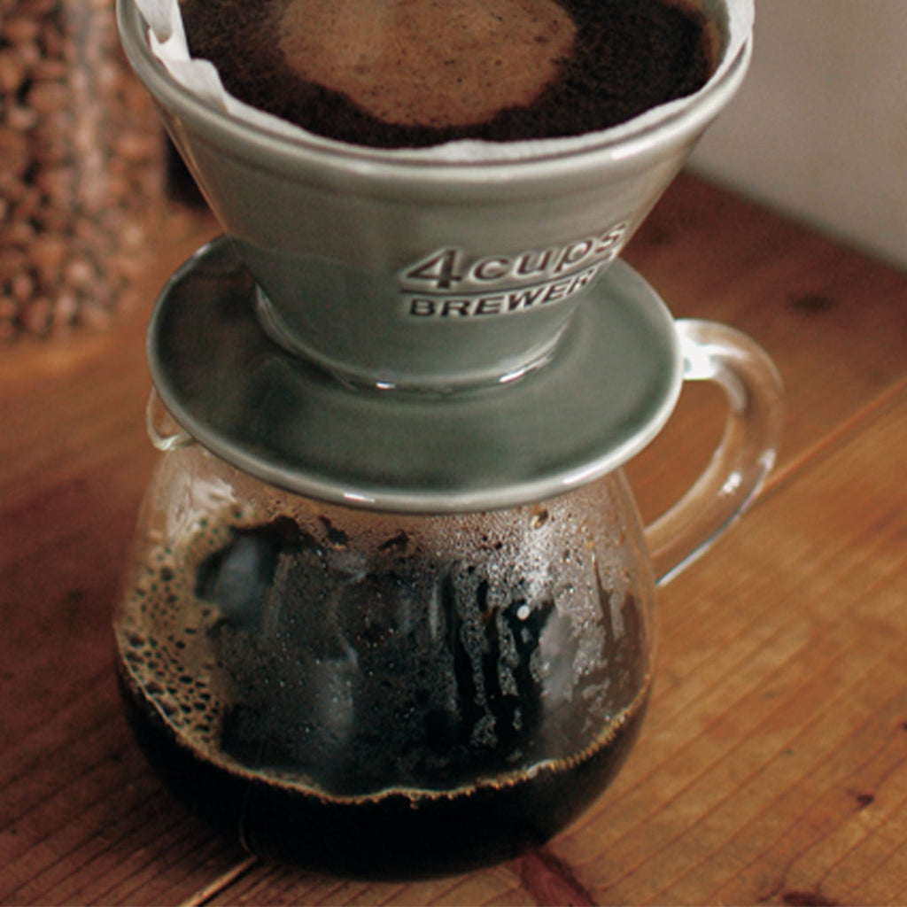 Serveur à café en verre 2 tasses