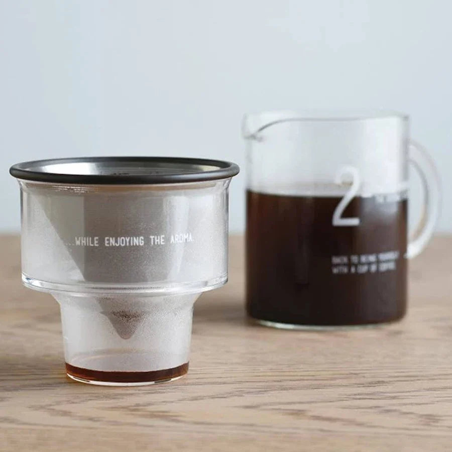 Verseuse à café 2 tasses avec filtre en acier inoxydable