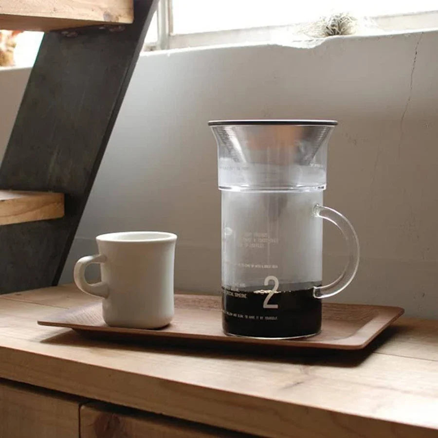 Service verseur à café 4 tasses avec filtre en acier inoxydable